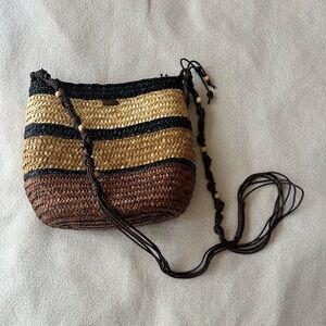 SAND N SUN Straw Beachy Style Crossbody Purse